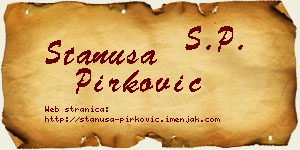 Stanuša Pirković vizit kartica